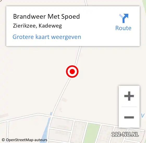 Locatie op kaart van de 112 melding: Brandweer Met Spoed Naar Zierikzee, Kadeweg op 31 juli 2014 19:37