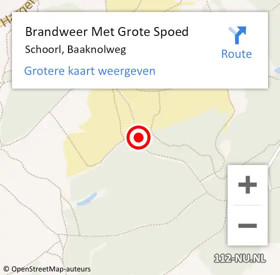 Locatie op kaart van de 112 melding: Brandweer Met Grote Spoed Naar Schoorl, Baaknolweg op 9 oktober 2022 12:23