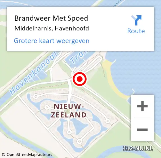 Locatie op kaart van de 112 melding: Brandweer Met Spoed Naar Middelharnis, Havenhoofd op 9 oktober 2022 15:32