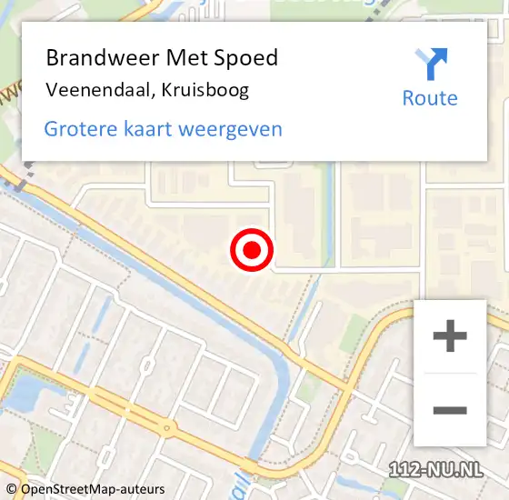 Locatie op kaart van de 112 melding: Brandweer Met Spoed Naar Veenendaal, Kruisboog op 9 oktober 2022 15:33