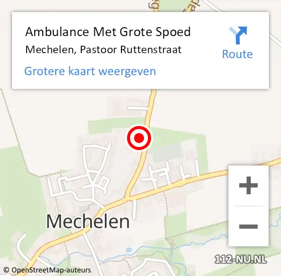 Locatie op kaart van de 112 melding: Ambulance Met Grote Spoed Naar Mechelen, Pastoor Ruttenstraat op 31 juli 2014 23:11