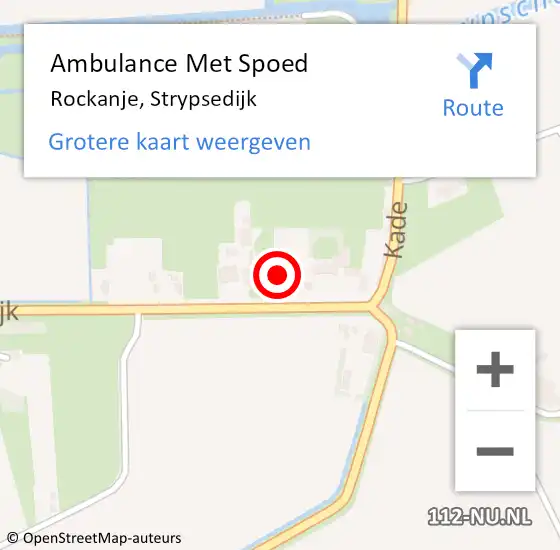 Locatie op kaart van de 112 melding: Ambulance Met Spoed Naar Rockanje, Strypsedijk op 11 oktober 2022 03:54