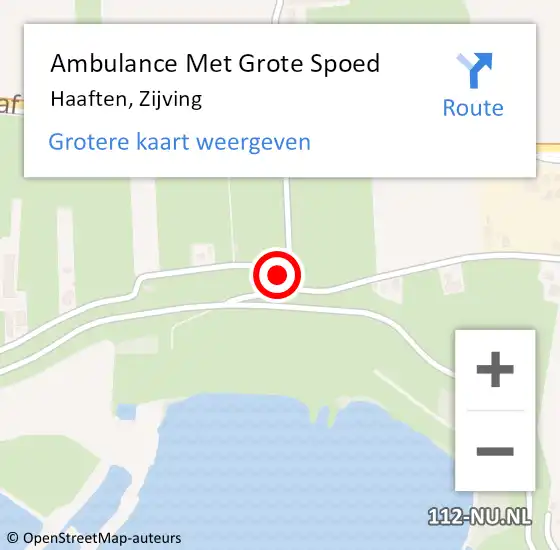 Locatie op kaart van de 112 melding: Ambulance Met Grote Spoed Naar Haaften, Zijving op 11 oktober 2022 18:09