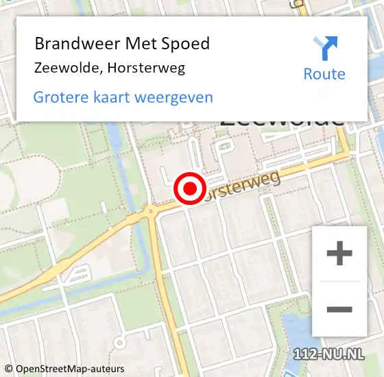 Locatie op kaart van de 112 melding: Brandweer Met Spoed Naar Zeewolde, Horsterweg op 11 oktober 2022 20:15