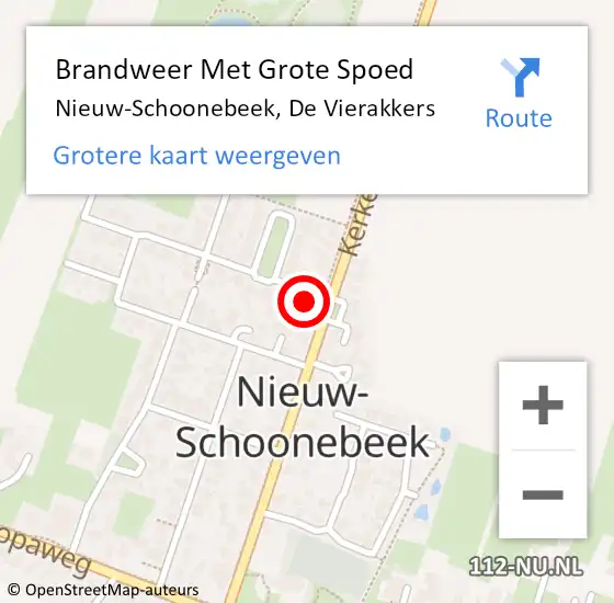 Locatie op kaart van de 112 melding: Brandweer Met Grote Spoed Naar Nieuw-Schoonebeek, De Vierakkers op 1 augustus 2014 09:44