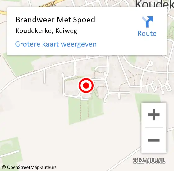 Locatie op kaart van de 112 melding: Brandweer Met Spoed Naar Koudekerke, Keiweg op 12 oktober 2022 16:03