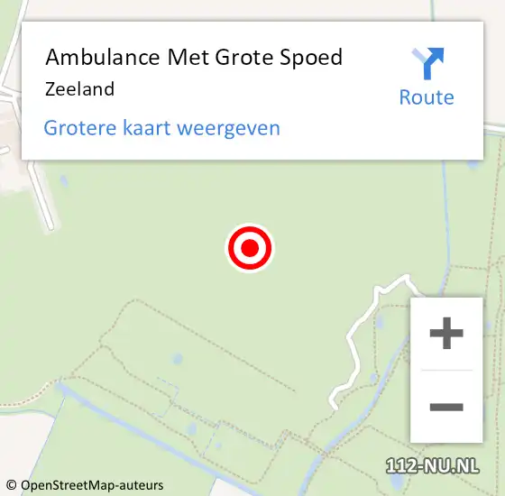 Locatie op kaart van de 112 melding: Ambulance Met Grote Spoed Naar Zeeland op 1 augustus 2014 11:18