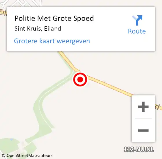 Locatie op kaart van de 112 melding: Politie Met Grote Spoed Naar Sint Kruis, Eiland op 13 oktober 2022 15:38