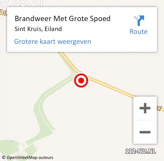 Locatie op kaart van de 112 melding: Brandweer Met Grote Spoed Naar Sint Kruis, Eiland op 13 oktober 2022 15:47