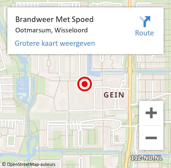 Locatie op kaart van de 112 melding: Brandweer Met Spoed Naar Amsterdam-Zuidoost, Wisseloord op 15 oktober 2022 15:07