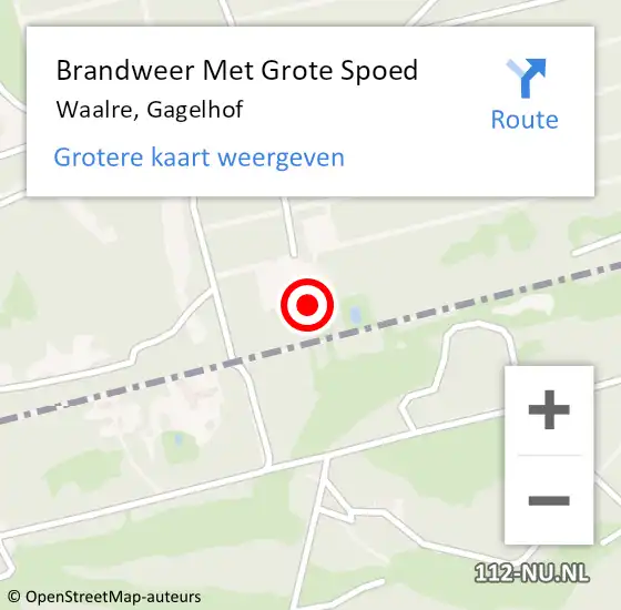 Locatie op kaart van de 112 melding: Brandweer Met Grote Spoed Naar Waalre, Gagelhof op 16 oktober 2022 17:33