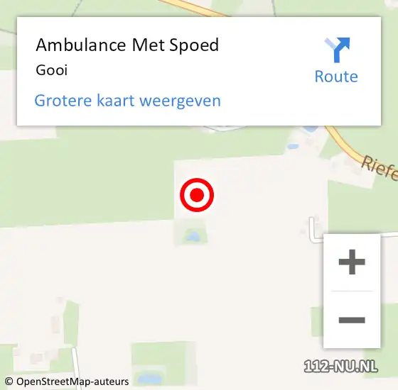 Locatie op kaart van de 112 melding: Ambulance Met Spoed Naar Gooi op 16 oktober 2022 19:00