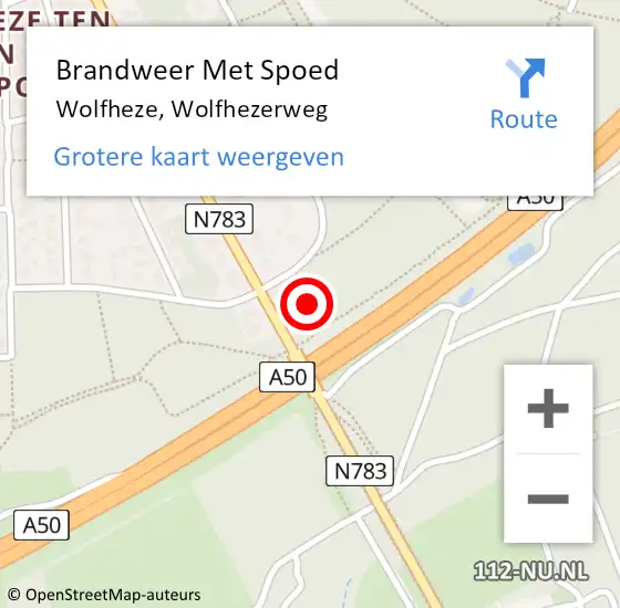 Locatie op kaart van de 112 melding: Brandweer Met Spoed Naar Wolfheze, Wolfhezerweg op 17 oktober 2022 09:49