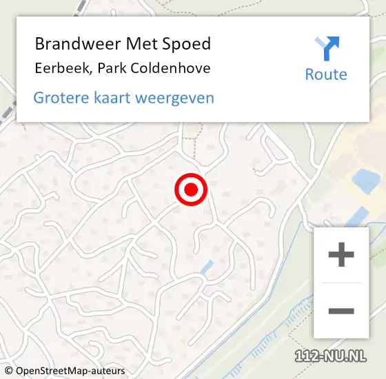 Locatie op kaart van de 112 melding: Brandweer Met Spoed Naar Eerbeek, Park Coldenhove op 17 oktober 2022 19:05