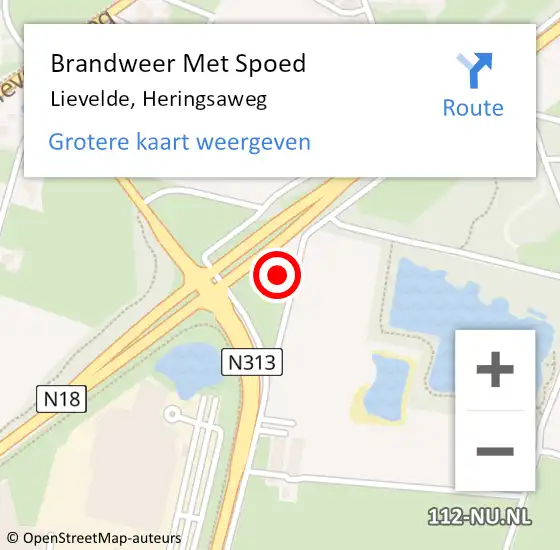 Locatie op kaart van de 112 melding: Brandweer Met Spoed Naar Lievelde, Heringsaweg op 17 oktober 2022 19:31