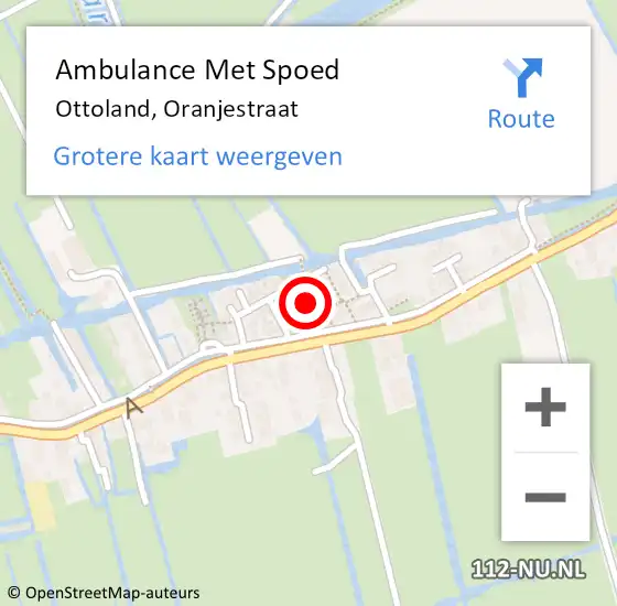 Locatie op kaart van de 112 melding: Ambulance Met Spoed Naar Arkel, Oranjestraat op 17 oktober 2022 21:15