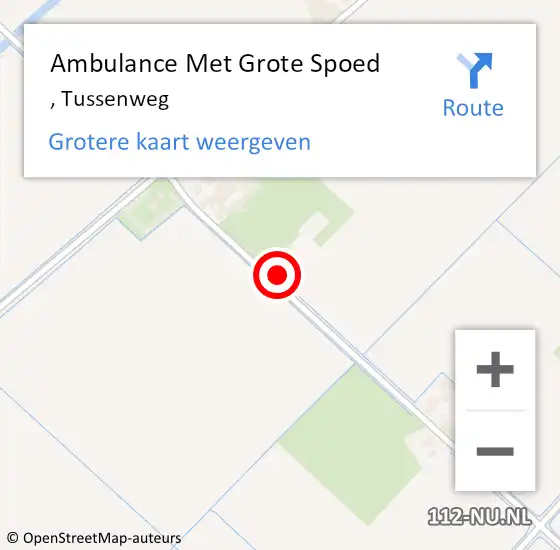 Locatie op kaart van de 112 melding: Ambulance Met Grote Spoed Naar Oudenhoorn, Tussenweg op 18 oktober 2022 14:34