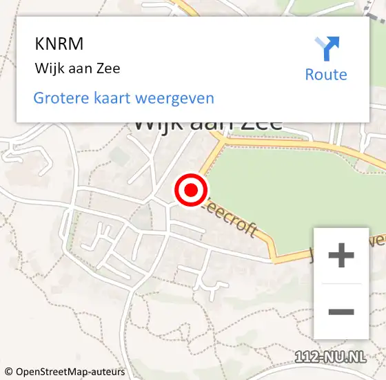 Locatie op kaart van de 112 melding: KNRM Wijk aan Zee op 1 augustus 2014 23:00