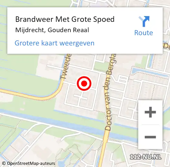 Locatie op kaart van de 112 melding: Brandweer Met Grote Spoed Naar Mijdrecht, Gouden Reaal op 19 oktober 2022 10:52