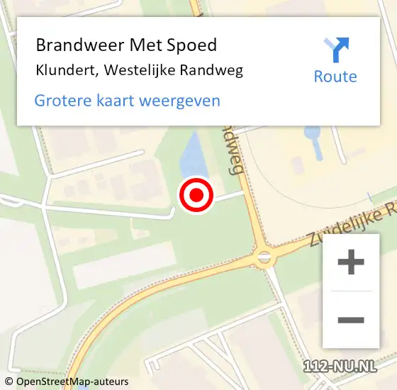 Locatie op kaart van de 112 melding: Brandweer Met Spoed Naar Klundert, Westelijke Randweg op 20 oktober 2022 01:59