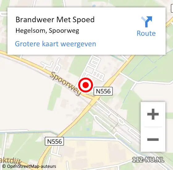 Locatie op kaart van de 112 melding: Brandweer Met Spoed Naar Hegelsom, Spoorweg op 20 oktober 2022 11:41