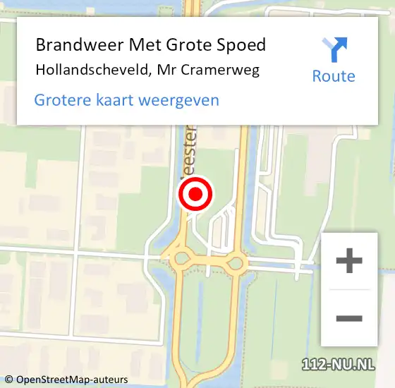 Locatie op kaart van de 112 melding: Brandweer Met Grote Spoed Naar Hollandscheveld, Mr Cramerweg op 21 oktober 2022 08:43