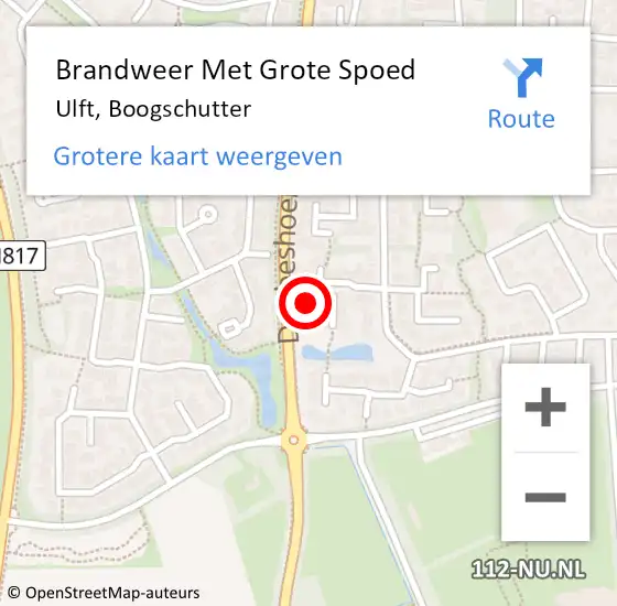 Locatie op kaart van de 112 melding: Brandweer Met Grote Spoed Naar Ulft, Boogschutter op 21 oktober 2022 12:12