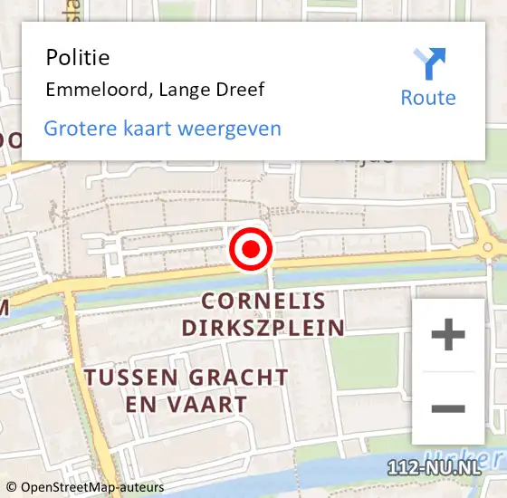 Locatie op kaart van de 112 melding: Politie Emmeloord, Lange Dreef op 22 oktober 2022 04:13