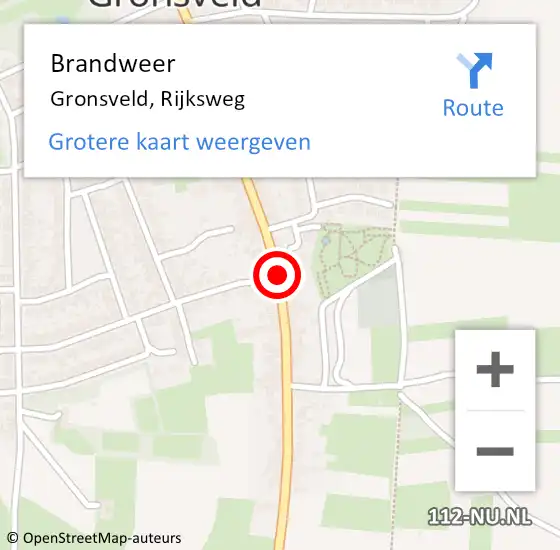 Locatie op kaart van de 112 melding: Brandweer Gronsveld, Rijksweg op 2 augustus 2014 12:43