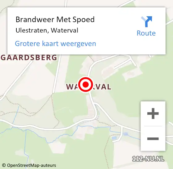 Locatie op kaart van de 112 melding: Brandweer Met Spoed Naar Ulestraten, Waterval op 22 oktober 2022 19:26