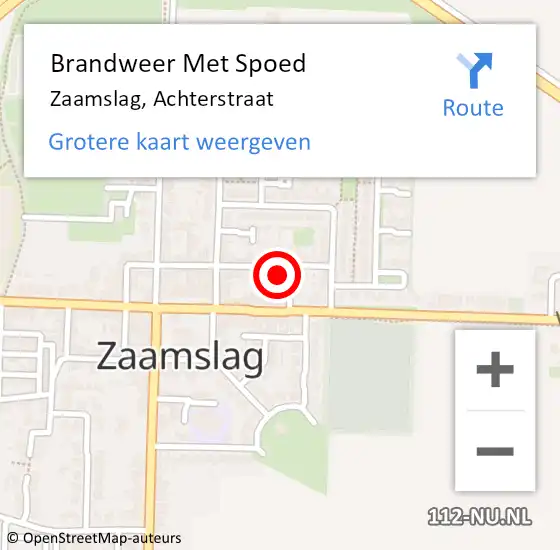 Locatie op kaart van de 112 melding: Brandweer Met Spoed Naar Zaamslag, Achterstraat op 23 oktober 2022 14:11