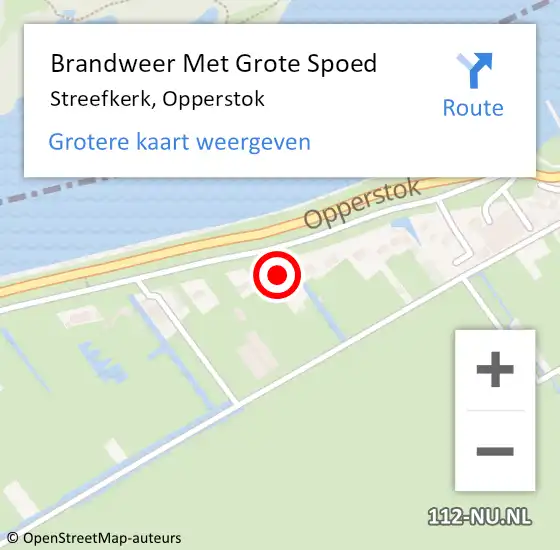 Locatie op kaart van de 112 melding: Brandweer Met Grote Spoed Naar Streefkerk, Opperstok op 23 oktober 2022 15:37