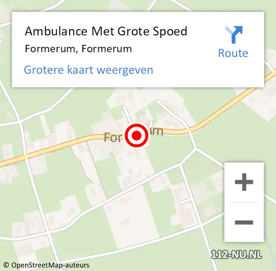 Locatie op kaart van de 112 melding: Ambulance Met Grote Spoed Naar Formerum, Formerum op 2 augustus 2014 14:33
