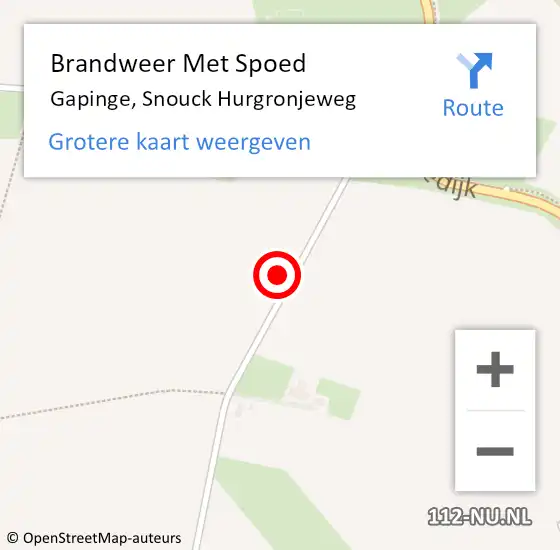 Locatie op kaart van de 112 melding: Brandweer Met Spoed Naar Gapinge, Snouck Hurgronjeweg op 23 oktober 2022 18:07
