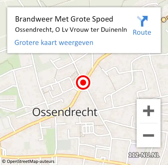 Locatie op kaart van de 112 melding: Brandweer Met Grote Spoed Naar Ossendrecht, O Lv Vrouw ter Duinenln op 26 oktober 2022 12:39