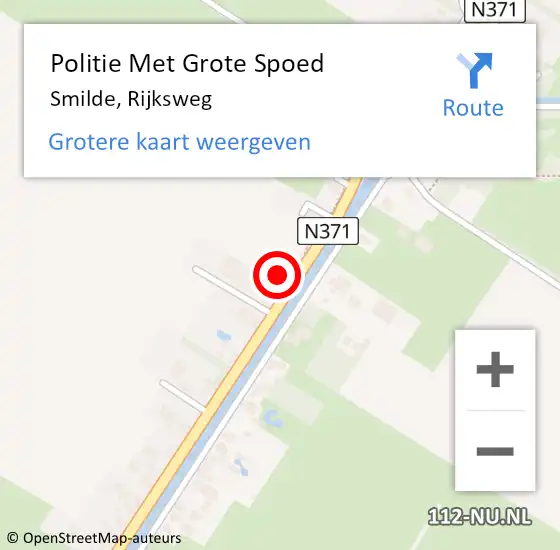 Locatie op kaart van de 112 melding: Politie Met Grote Spoed Naar Smilde, Rijksweg op 26 oktober 2022 18:37