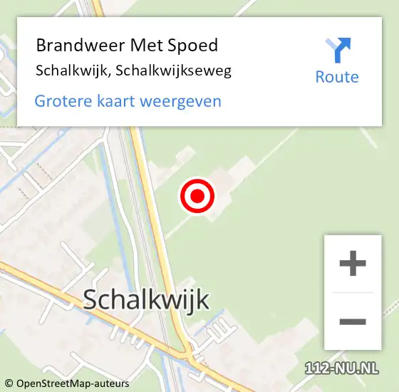 Locatie op kaart van de 112 melding: Brandweer Met Spoed Naar Schalkwijk, Schalkwijkseweg op 26 oktober 2022 21:28