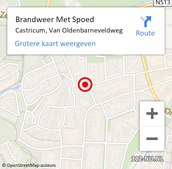 Locatie op kaart van de 112 melding: Brandweer Met Spoed Naar Castricum, Van Oldenbarneveldweg op 27 oktober 2022 05:12