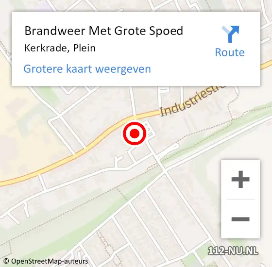 Locatie op kaart van de 112 melding: Brandweer Met Grote Spoed Naar Kerkrade, Plein op 27 oktober 2022 06:43