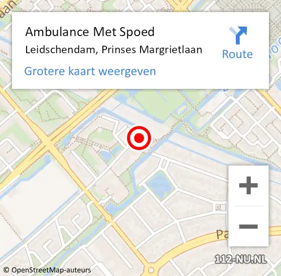 Locatie op kaart van de 112 melding: Ambulance Met Spoed Naar Leidschendam, Prinses Margrietlaan op 27 oktober 2022 07:00