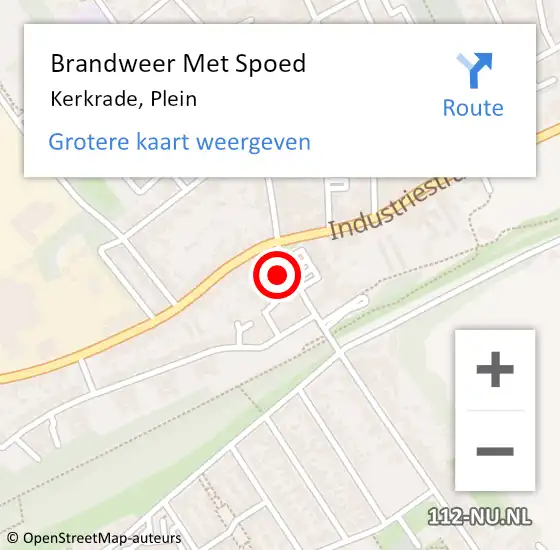 Locatie op kaart van de 112 melding: Brandweer Met Spoed Naar Kerkrade, Plein op 27 oktober 2022 08:42