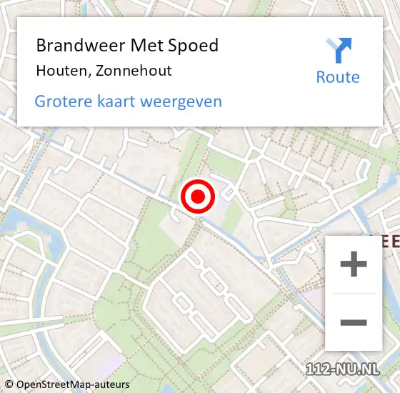 Locatie op kaart van de 112 melding: Brandweer Met Spoed Naar Houten, Zonnehout op 27 oktober 2022 09:11