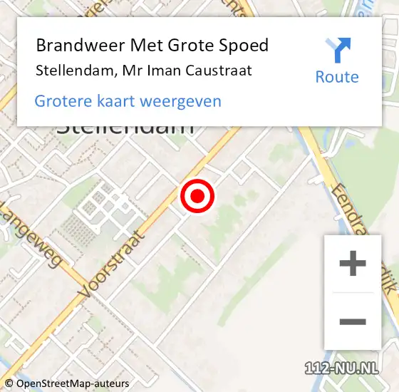 Locatie op kaart van de 112 melding: Brandweer Met Grote Spoed Naar Stellendam, Mr Iman Caustraat op 27 oktober 2022 11:31