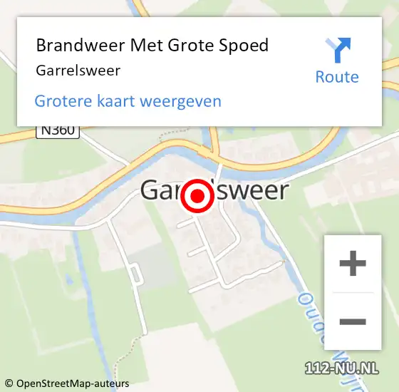 Locatie op kaart van de 112 melding: Brandweer Met Grote Spoed Naar Garrelsweer op 27 oktober 2022 20:30