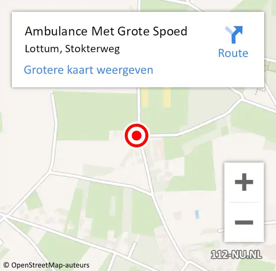 Locatie op kaart van de 112 melding: Ambulance Met Grote Spoed Naar Lottum, Stokterweg op 3 augustus 2014 01:44