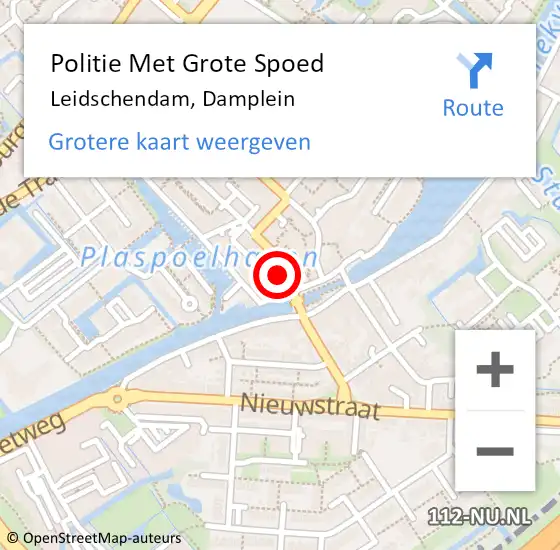 Locatie op kaart van de 112 melding: Politie Met Grote Spoed Naar Leidschendam, Damplein op 28 oktober 2022 13:35