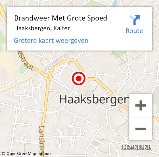 Locatie op kaart van de 112 melding: Brandweer Met Grote Spoed Naar Haaksbergen, Kalter op 3 augustus 2014 03:15