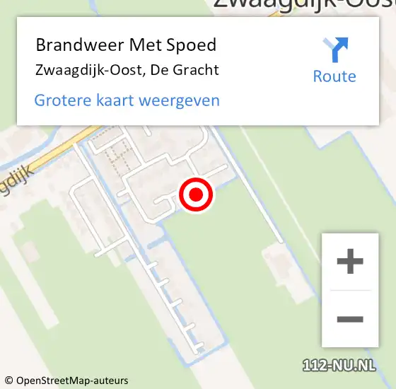 Locatie op kaart van de 112 melding: Brandweer Met Spoed Naar Zwaagdijk-Oost, De Gracht op 28 oktober 2022 15:32