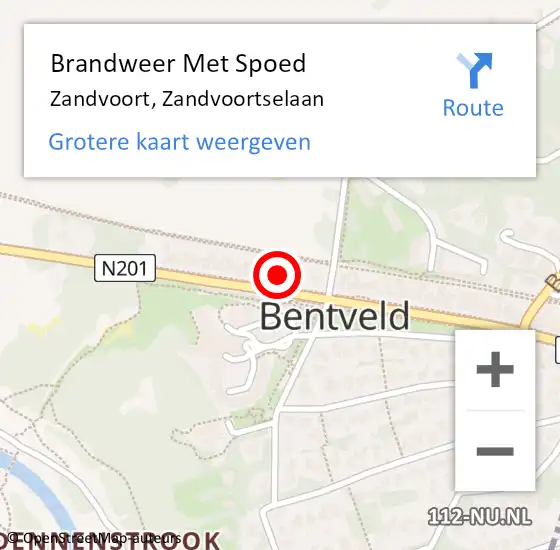 Locatie op kaart van de 112 melding: Brandweer Met Spoed Naar Zandvoort, Zandvoortselaan op 28 oktober 2022 19:01