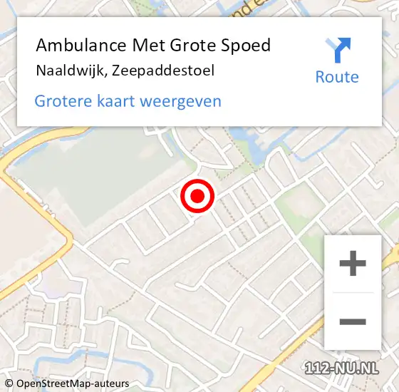 Locatie op kaart van de 112 melding: Ambulance Met Grote Spoed Naar Naaldwijk, Zeepaddestoel op 28 oktober 2022 20:15